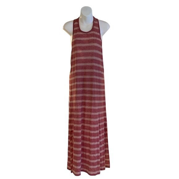 Joie Brellen Twist-back Tank Striped Maxi Dress Small 100% Linen Tropic Red - Picture 1 of 12